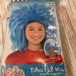 Dr. Seuss Thing 1 & 2 Blue Wig Costume Kids